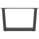 sofabordsben V-formet 2 stk. antracit 50x(30-31,3) cm stål