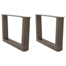 sofabordsben V-formet 2 stk. naturstål 50x(30-31,3) cm stål