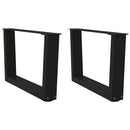 sofabordben V-formet 2 stk. sort 60 x (30-31,3) cm stål