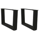 sofabordben V-formet 2 stk. sort 60 x (30-31,3) cm stål