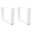 sofabordsben V-formet 2 stk. hvid 60 x (30-31,3) cm stål