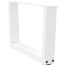 sofabordsben V-formet 2 stk. hvid 60 x (30-31,3) cm stål