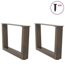 sofabordsben V-formet 2 stk. naturstål 60x(30-31,3) cm stål