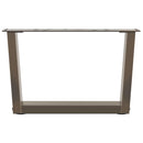 sofabordsben V-formet 2 stk. naturstål 60x(30-31,3) cm stål