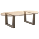 sofabordsben V-formet 2 stk. naturstål 60x(30-31,3) cm stål
