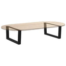 sofabordsben V-formet 2 stk. sort 70 x (30-31,3) cm stål