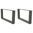 sofabordsben V-formet 2 stk. antracit 70x(30-31,3) cm stål