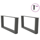 sofabordsben V-formet 2 stk. antracit 70x(30-31,3) cm stål