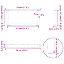 sofabordsben V-formet 2 stk. antracit 70x(30-31,3) cm stål
