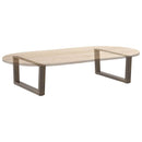 sofabordsben V-formet 2 stk. naturstål 70x(30-31,3) cm stål