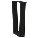 sofabordsben V-formet 2 stk. sort 28 x (42-43,3) cm stål