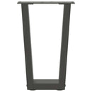 sofabordsben V-formet 2 stk. antracit 28 x (42-43,3) cm stål