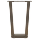 sofabordsben V-formet 2 stk. naturstål 28 x (42-43,3) cm stål
