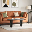 sofabordsben V-formet 2 stk. sort 38 x (42-43,3) cm stål