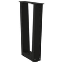 sofabordsben V-formet 2 stk. sort 38 x (42-43,3) cm stål