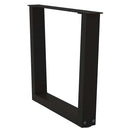 sofabordben V-formet 2 stk. sort 50x(42-43,3) cm stål