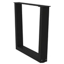 sofabordben V-formet 2 stk. sort 50x(42-43,3) cm stål
