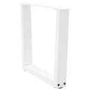 sofabordsben V-formet 2 stk. hvid 50x(42-43,3) cm stål