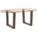sofabordsben V-formet 2 stk. naturstål 50x(42-43,3) cm stål