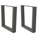 sofabordsben V-formet 2 stk. antracit 60x(42-43,3) cm stål