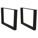 sofabordsben V-formet 2 stk. sort 70 x (42-43,3) cm stål
