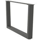 sofabordsben V-formet 2 stk. antracit 70 x (42-43,3) cm stål