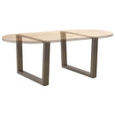 sofabordsben V-formet 2 stk. naturstål 70 x (42-43,3) cm stål