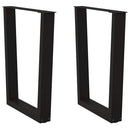 spisebordsben V-formet 2 stk. sort 60 x (72-73,3) cm stål