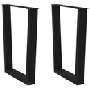 spisebordsben V-formet 2 stk. sort 60 x (72-73,3) cm stål