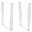 spisebordsben V-formet 2 stk. hvid 60 x (72-73,3) cm stål