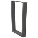 spisebordsben V-formet 2 stk. antracit 60 x (72-73,3) cm stål