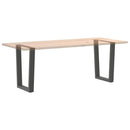 spisebordsben V-formet 2 stk. antracit 60 x (72-73,3) cm stål