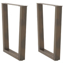 spisebordsben V-formet 2 stk. naturstål 60 x (72-73,3) cm stål