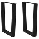 spisebordsben V-formet 2 stk. sort 70 x (72-73,3) cm stål
