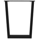 spisebordsben V-formet 2 stk. sort 70 x (72-73,3) cm stål