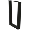 spisebordsben V-formet 2 stk. sort 70 x (72-73,3) cm stål