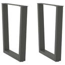 spisebordsben V-formet 2 stk. antracit 70 x (72-73,3) cm stål