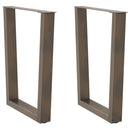 spisebordsben V-formet 2 stk. naturstål 70 x (72-73,3) cm stål