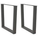 spisebordsben V-formet 2 stk. antracit 80x(72-73,3) cm stål