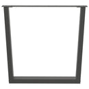 spisebordsben V-formet 2 stk. antracit 80x(72-73,3) cm stål