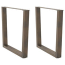 spisebordsben V-formet 2 stk. naturstål 80x(72-73,3) cm stål