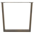 spisebordsben V-formet 2 stk. naturstål 80x(72-73,3) cm stål