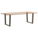 spisebordsben V-formet 2 stk. naturstål 80x(72-73,3) cm stål