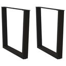 spisebordsben V-formet 2 stk. sort 90 x (72-73,3) cm stål