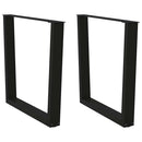 spisebordsben V-formet 2 stk. sort 90 x (72-73,3) cm stål