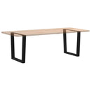 spisebordsben V-formet 2 stk. sort 90 x (72-73,3) cm stål