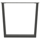 spisebordsben V-formet 2 stk. antracit 90 x (72-73,3) cm stål