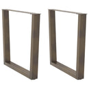 spisebordsben V-formet 2 stk. naturstål 90 x (72-73,3) cm stål