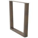 spisebordsben V-formet 2 stk. naturstål 90 x (72-73,3) cm stål