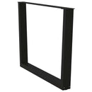 spisebordsben V-formet 2 stk. sort 100x(72-73,3) cm stål
